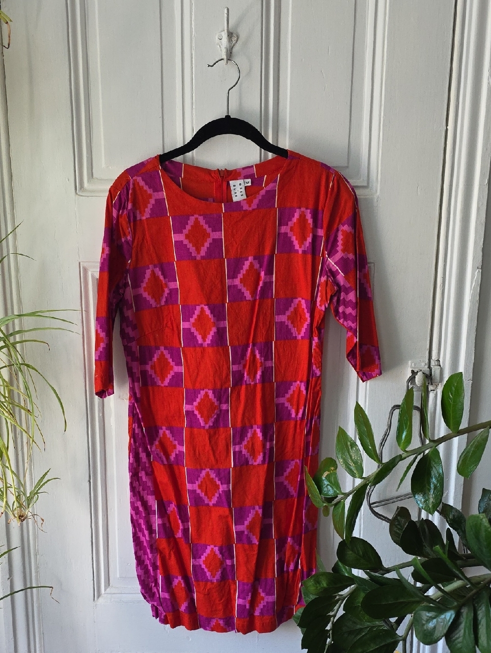 Osei-Doro Geometric Patterned Cotton Dress size Medium